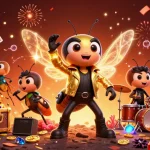 Experience the electrifying world of fly88 with a rock star cicada and casino treasures.