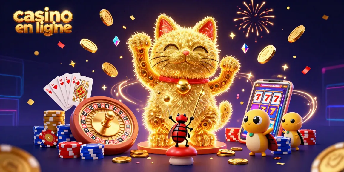 Jouez dans un casino en ligne innovant avec des lucioles dorées et des symboles de jeu captivants.