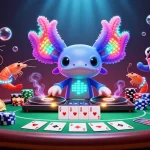 Engage in exciting action at 98win with vibrant casino scenes featuring poker tables and lively sea creatures.