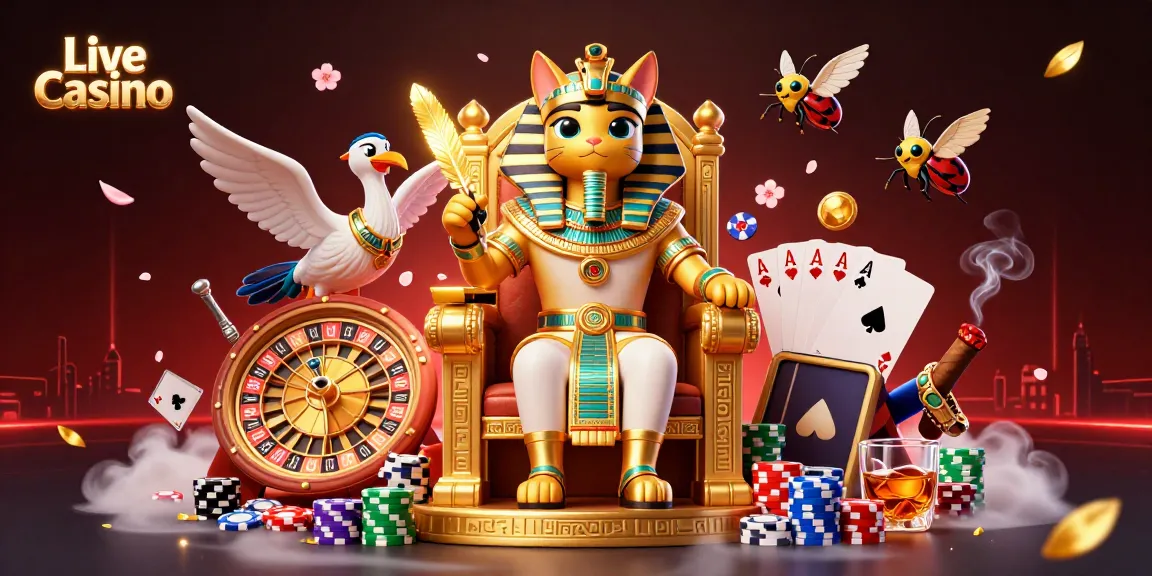 Experience the thrill of Live Casino with our vibrant, dynamic 3D illustration showcasing engaging casino elements.