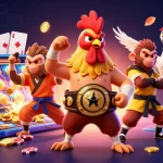 dipo4d brings thrilling online gaming with vibrant characters, dynamic slot games, and festive decorations.