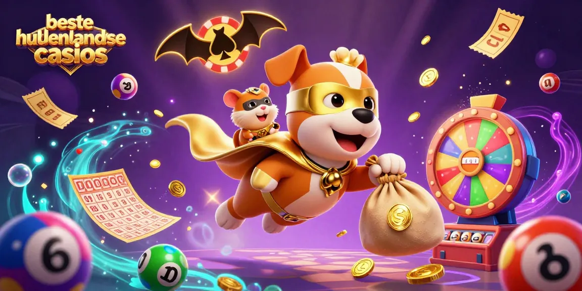 Experience the thrill of beste buitenlandse casinos with a superhero dog and hamster amidst dynamic game elements.