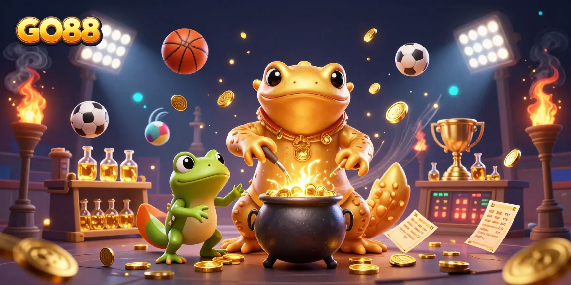 Experience the thrill of gaming at GO88 with golden alchemists and dynamic sports elements!