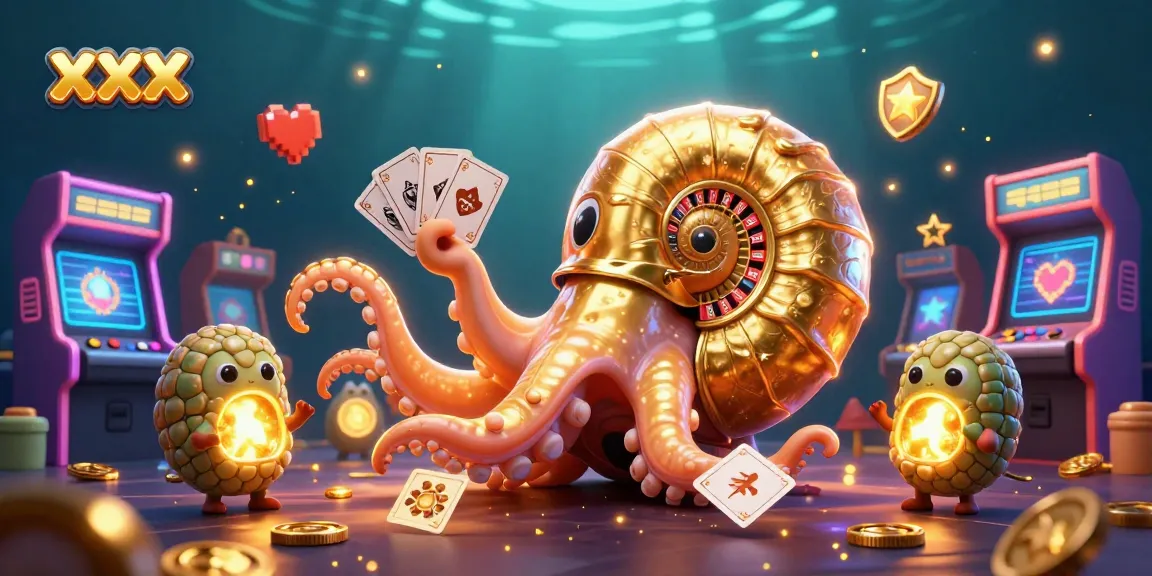 Engage with exciting xxx-themed digital gaming action featuring a giant nautilus roulette and glowing elements.