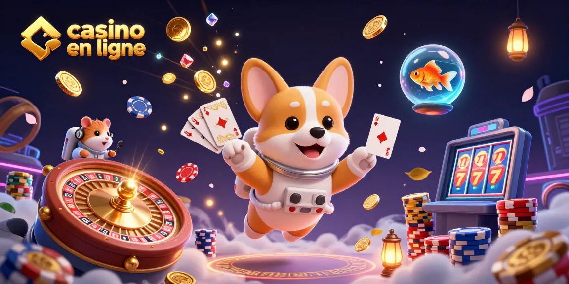 Jouez à des jeux de casino en ligne avec un corgi astronaute et une ambiance ludique unique.