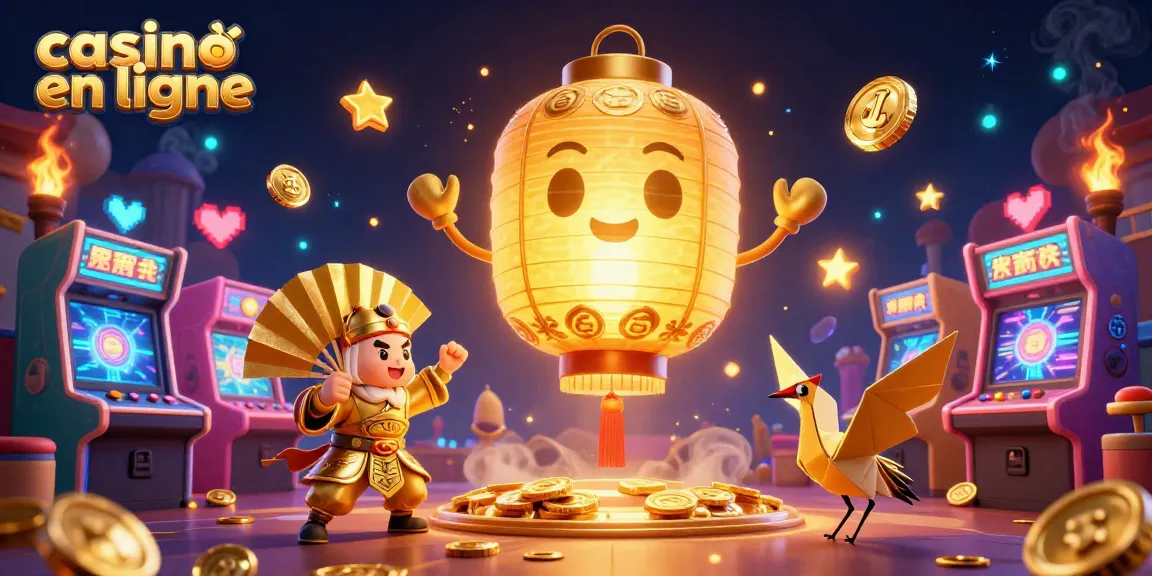 Jouer au casino en ligne avec un esprit lanternes dorées illuminant une ambiance de jeu dynamique.