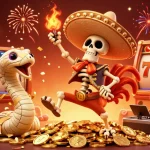 Dipo4d offers an exciting slot gaming scene with vibrant characters and golden treasures