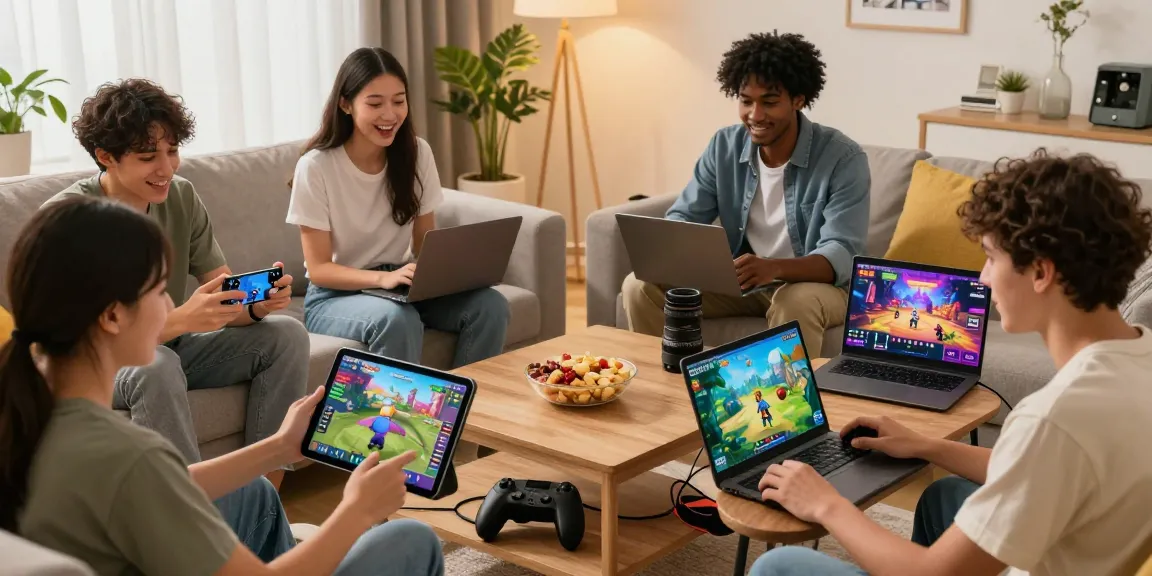 Players enjoying digital games on INDOCAIR platform in a cozy living room.