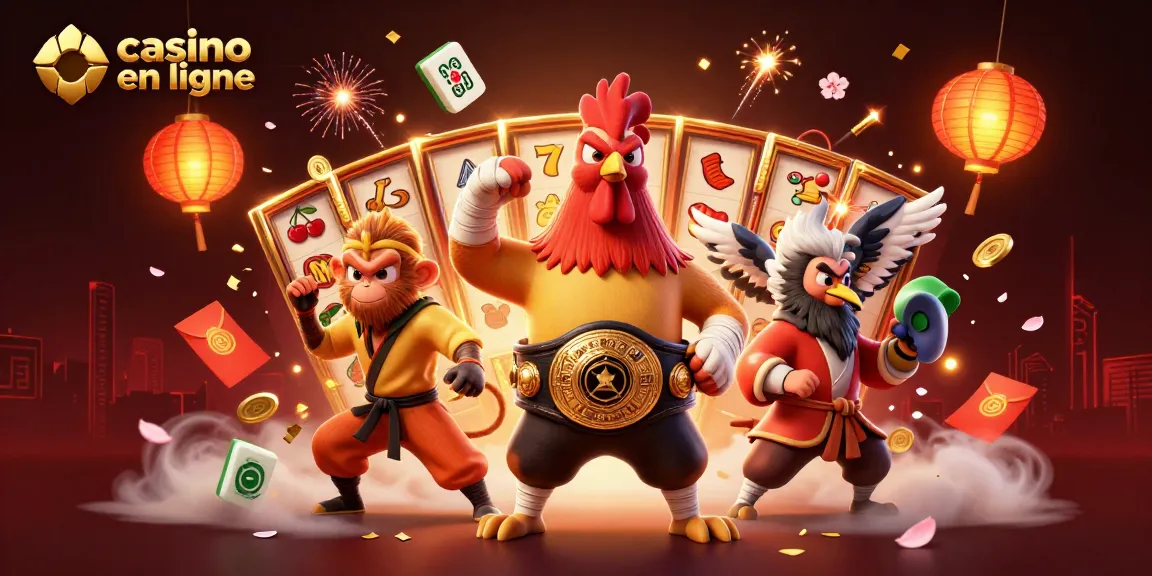 Actions captivantes sur casino en ligne avec des machines à sous, des personnages animés et des éléments de jeux de société.