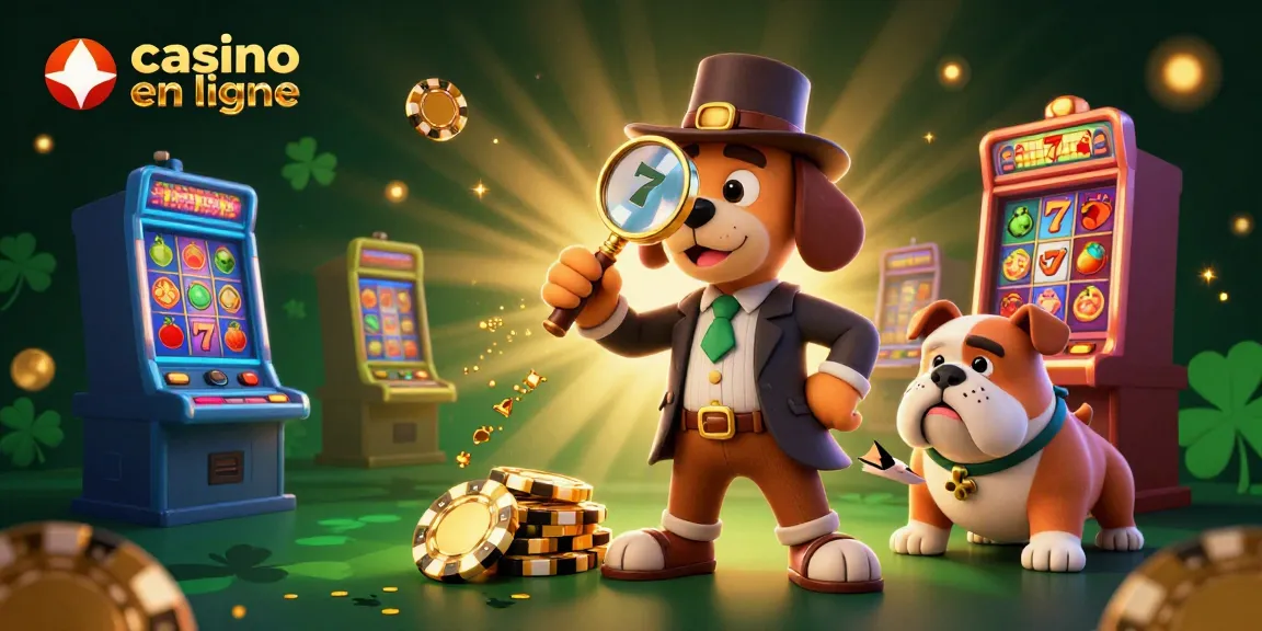Examiner un jeton de poker doré dans un casino en ligne avec nos détectives 3D.
