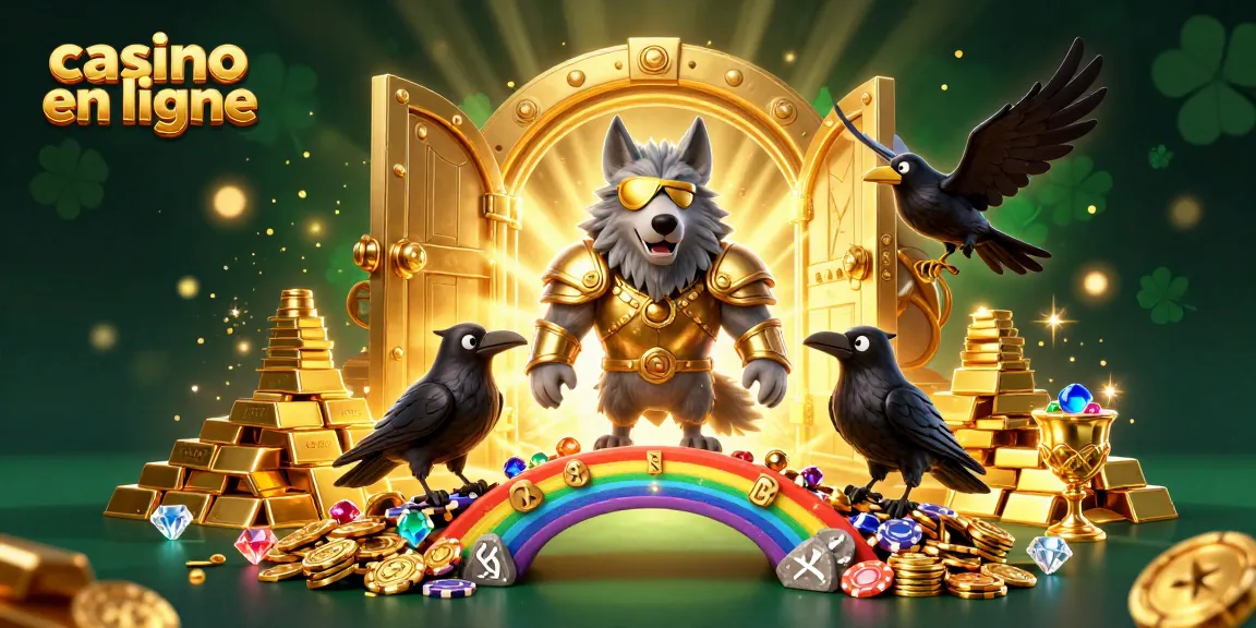 Profitez des jeux au casino en ligne, avec un loup d'Odin et ses compagnes gemmes scintillantes.