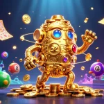 Experience the excitement of xx88 with vibrant games and golden treasures in a 3D casino illustration.