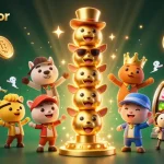 Slot gacor dengan totem emas dan simbol slot yang mengelilinginya, penuh warna!