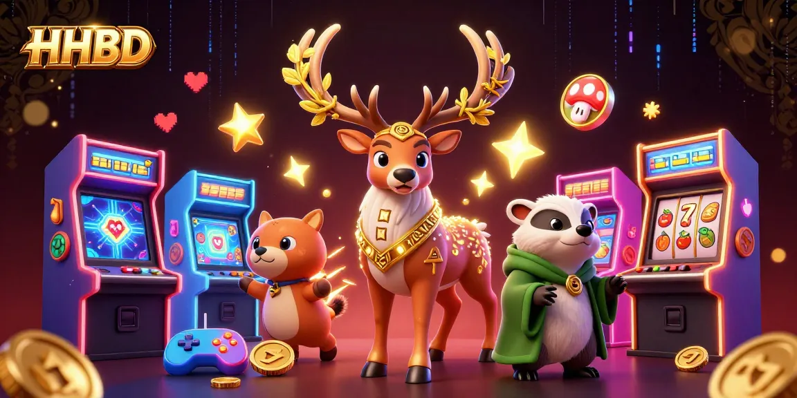 Engage in thrilling HHBD gaming with vibrant 3D characters and exciting casino elements.