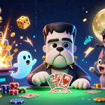 Jouez au casino en ligne avec Frankenstein, des jetons et une machine à sous explosive.