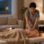 Experience a premium 의정부출장마사지 in a serene home environment with relaxing settings and professional care.
