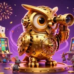 Découvrez le spinboss casino avis avec un hibou en 3D, des jeux, et des confettis colorés