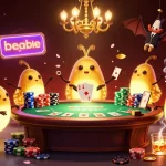 Experience Onbet's vibrant casino atmosphere with unique 3D glowworm characters lighting up the game.