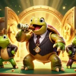 Experience the thrill at 888vnd casino with a dynamic scene featuring a mobster turtle and his enforcers.