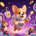 Menghasilkan kemenangan di toto slot dengan astronaut corgi di kasino luar angkasa yang penuh dengan koin emas.