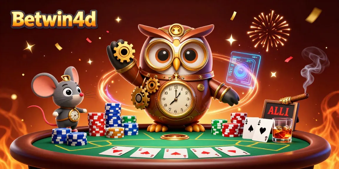 Experience thrilling action at Betwin4d with steampunk characters and vibrant casino elements.