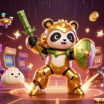 TX88 showcases a vibrant 3D cartoon mech-suit panda combat scene with casino elements.