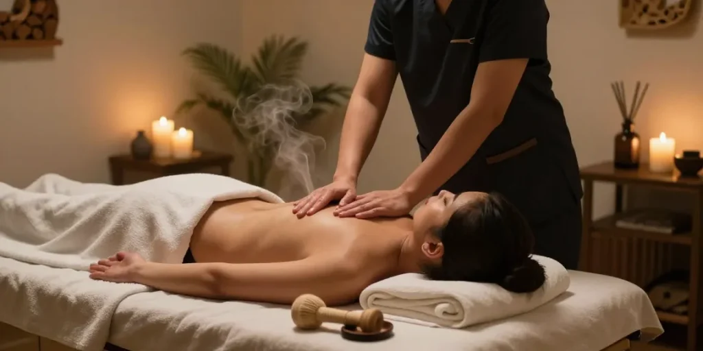 Experience relaxing 마포출장안마 in a tranquil therapy room with expert massage therapist.