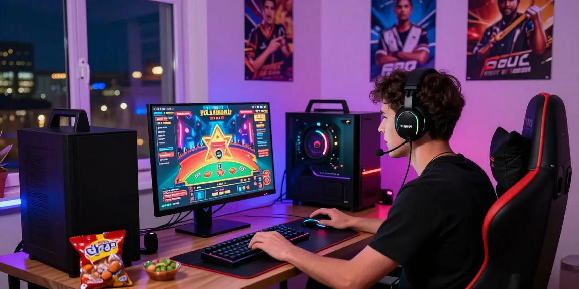 Player engaging in situs hero138 live casino game with immersive setup and lively atmosphere.