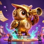 Engage in the captivating world of OPEN88 with a detailed 3D casino scene full of vibrant games.