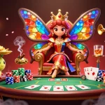 Reelraven casino vip : Empilez des jetons de poker avec style dans un casino animé.