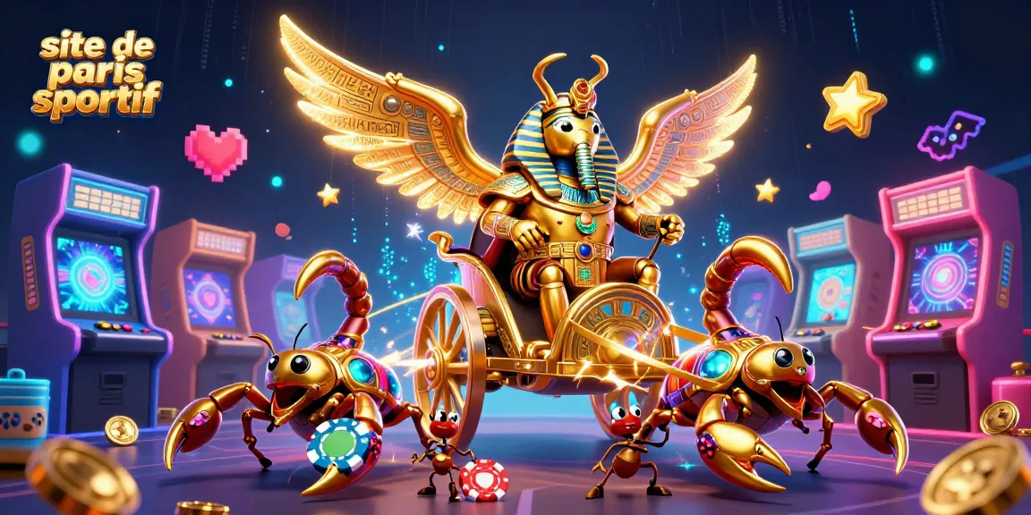 Placez vos paris sur le site de paris sportif avec un scarabée doré et des scorpions bijoux