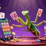 Profitez de l'expérience unique du casino en ligne avec une illustration captivante mettant en avant des jeux et des personnages dynamiques.