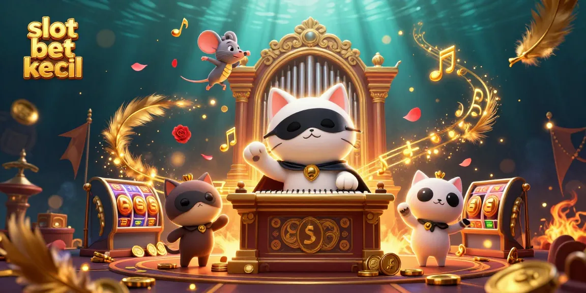 Experience slot bet kecil with an engaging 3D illustration featuring a whimsical casino scene.