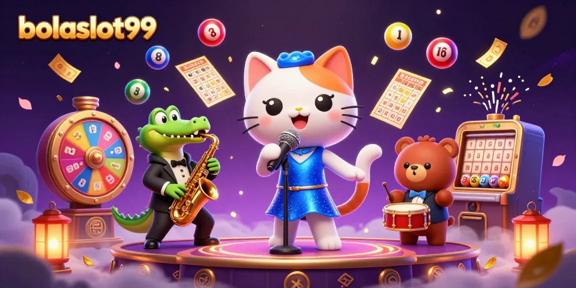 Experience the vibrant energy of bolaslot99's casino scene with lively characters and exciting game elements.