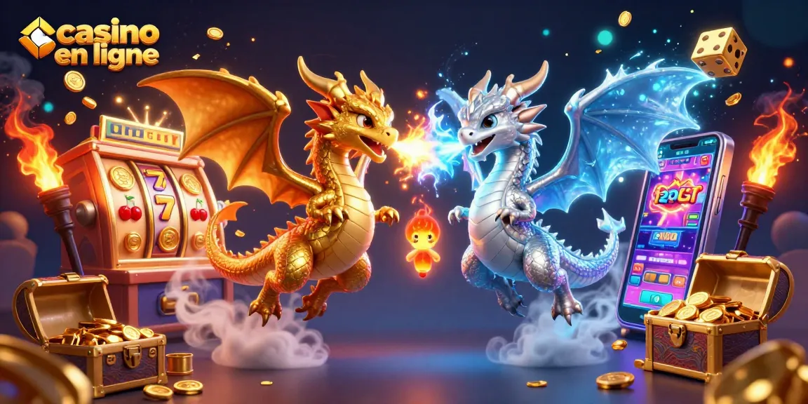 Gagnez au casino en ligne avec des dragons et une machine à sous spectaculaire.