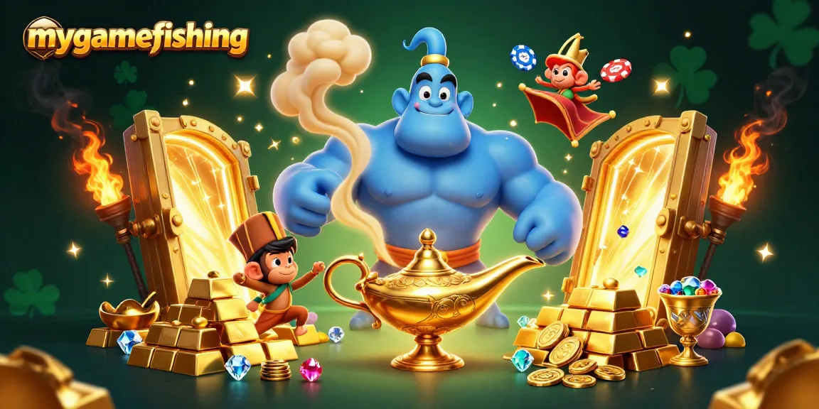Experience mygamefishing thrills with the genie, treasure, and endless rewards!
