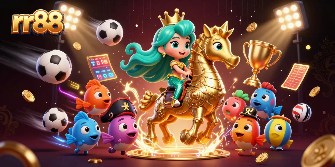 Experience thrilling action at rr88 with a vibrant 3D cartoon mermaid and her underwater friends.