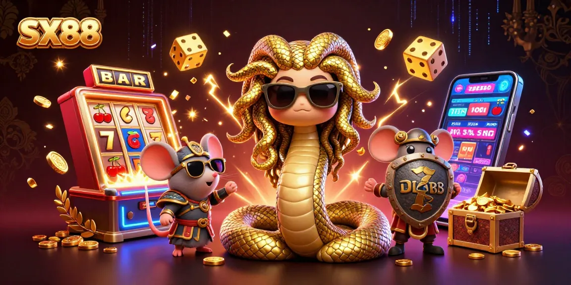 SX88 offers thrilling jackpot experiences with Medusa and warrior mouse in an exciting casino world.
