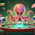 Engage with the link gacor slots featuring an exciting scene with an alien octopus, jackpot symbols, and vibrant gaming elements.