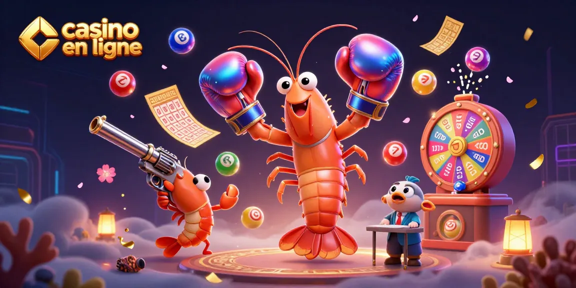 Gagnez avec le casino en ligne grâce à une illustration 3D dynamique de jeu.