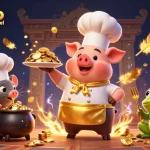 Un plat de pièces d'or pour le chef, un critique et un sous-chef dans l'univers des casinos en ligne argent réel.