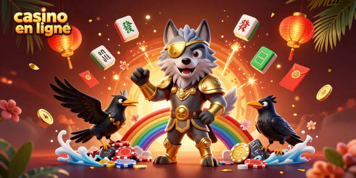 Vivez l'expérience d'un casino en ligne avec Odin et ses compagnons sur un pont de jetons en or.