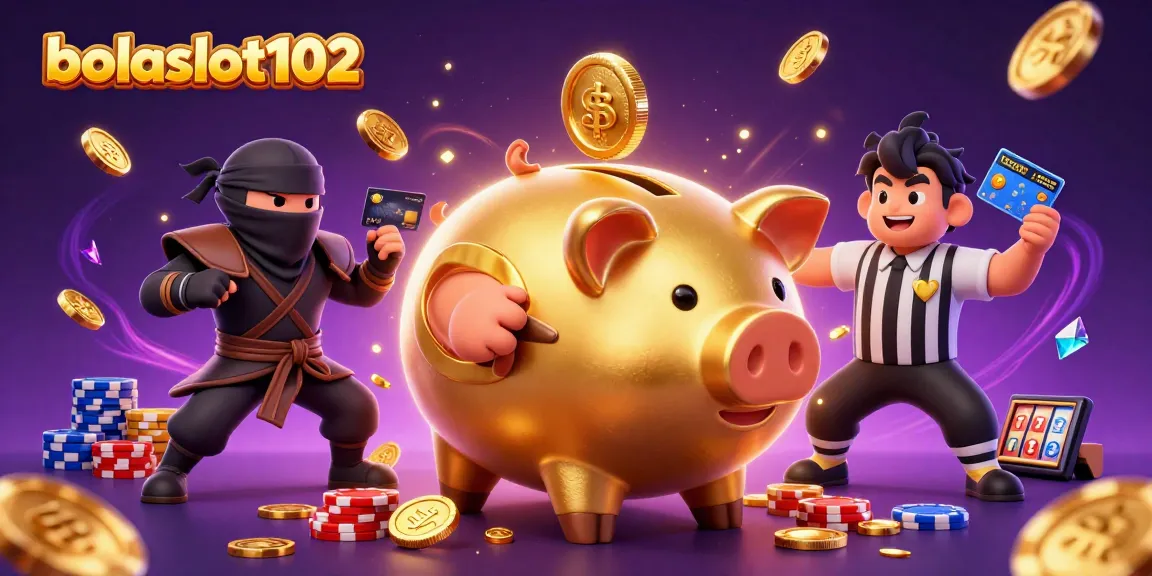 Experience exciting gameplay with bolaslot102 as the golden piggy bank sumo wrestler stirs the action!
