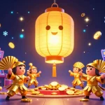 Goditi il gioco nei casino senza documenti con un'illustrazione 3D ricca di energia e simboli fortunati.