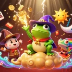 Capture the excitement at казино лакибир with a magical 3D illustration showcasing vibrant characters amidst golden coins.