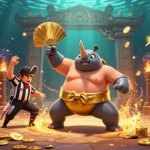 Menyaksikan pertandingan toto hk di arena, dengan bug jantan dalam sabuk kejuaraan memukulkan koin emas.