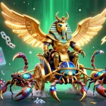 Experience the thrill with 8xbet com, featuring action-packed gaming elements in a vibrant casino scene.