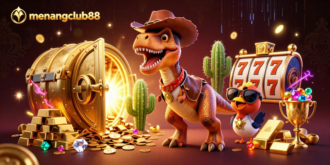Engage with menangclub88 by spinning the slots and winning big, featuring vibrant 3D casino characters.