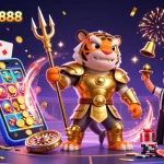 Menang di dewataslot888 dengan permainan kartu remi yang disajikan dalam ilustrasi 3D kreatif.