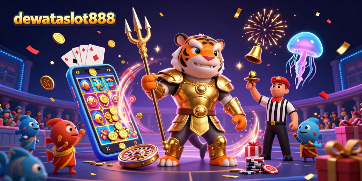 Menang di dewataslot888 dengan permainan kartu remi yang disajikan dalam ilustrasi 3D kreatif.